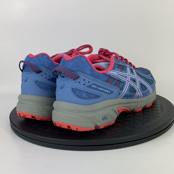 Asics Gel-Venture 6 Gray/Pink Trail Running Shoes 1014A077 Women's Size 7.5 (6Y) - Picture 5 of 11